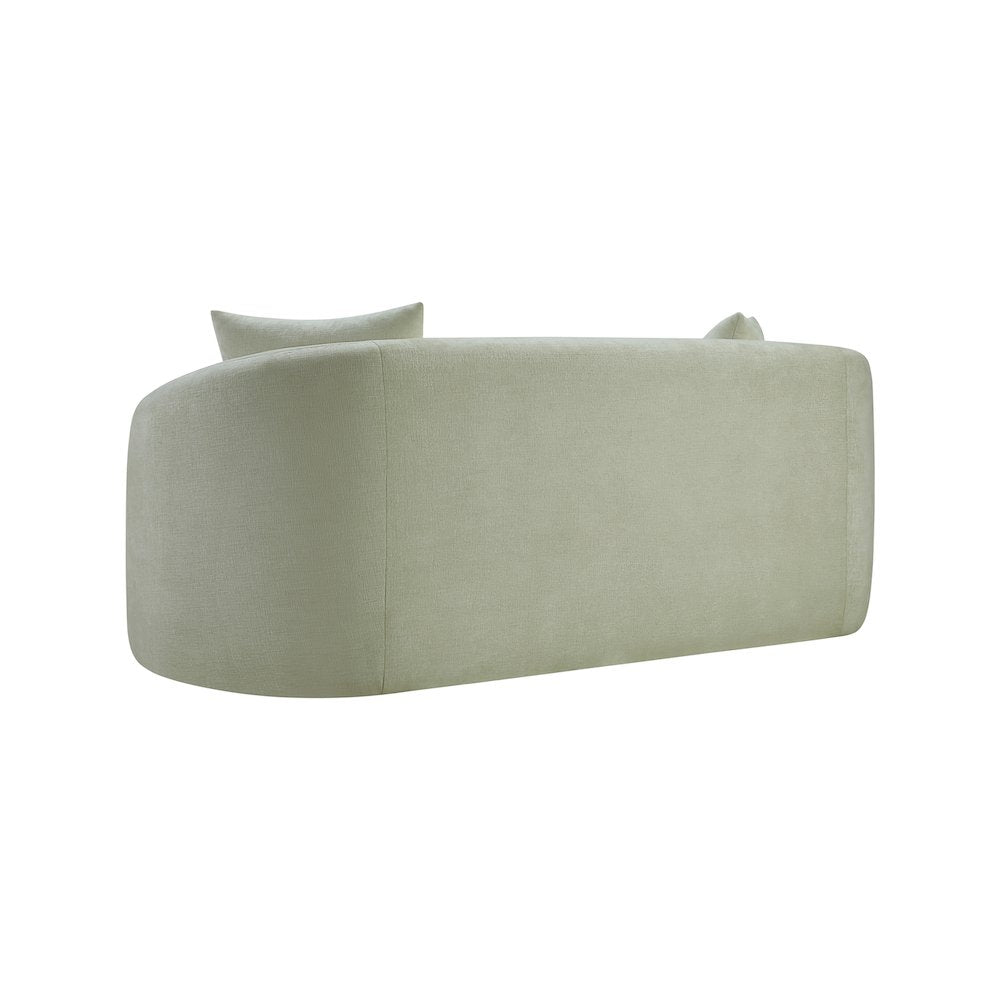 Penelope Mint Chenille Fabric Loveseat