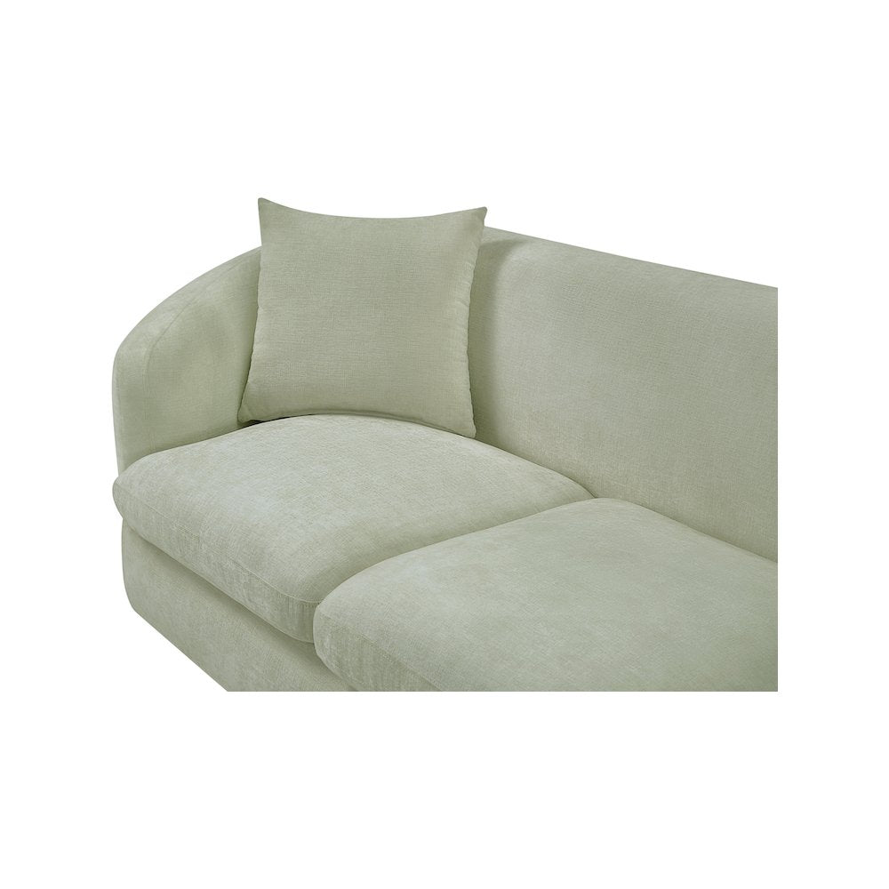Penelope Mint Chenille Fabric Loveseat