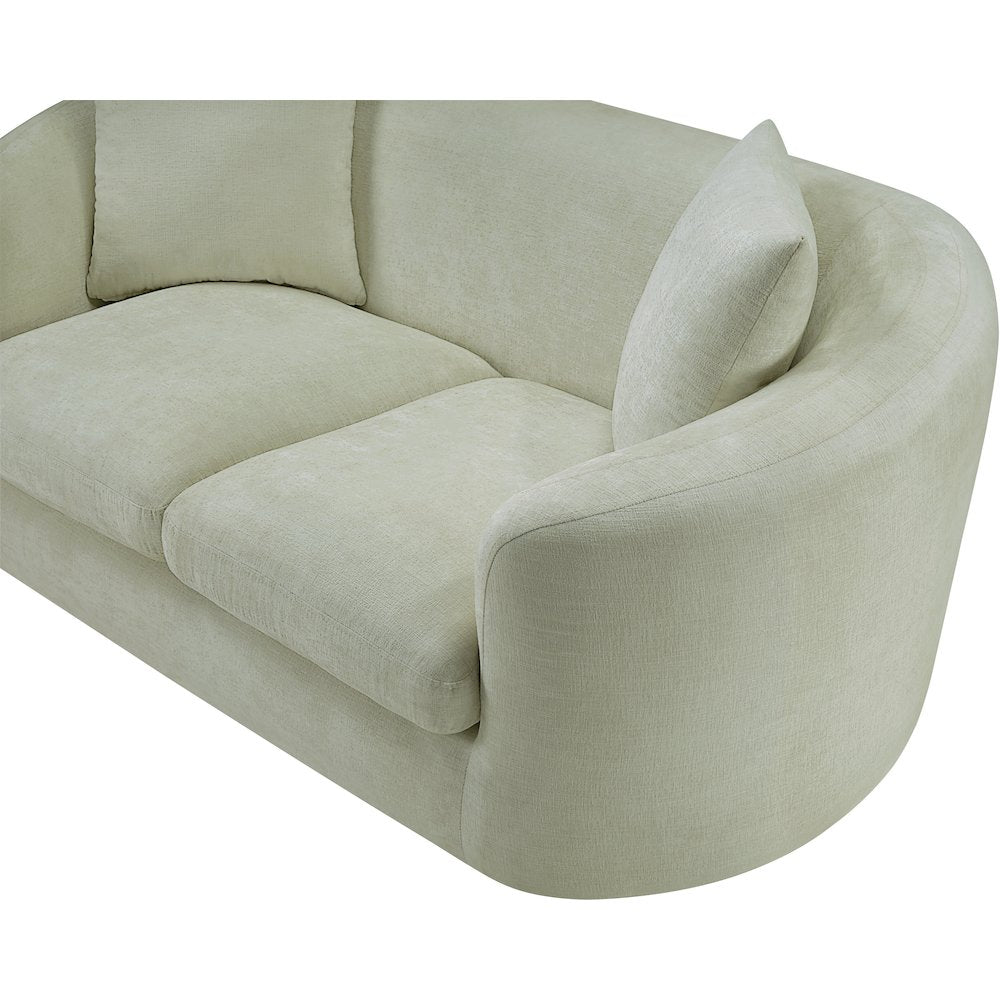 Penelope Mint Chenille Fabric Loveseat