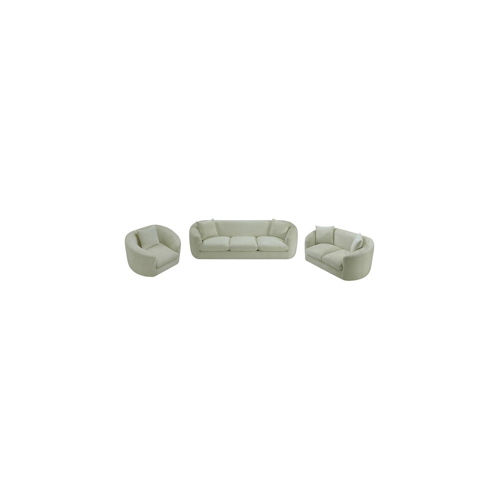 Penelope Mint Chenille Fabric Sofa
