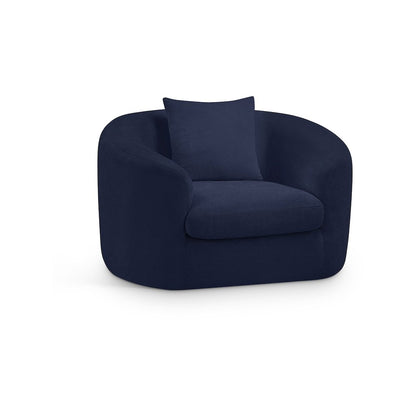 Penelope Navy Chenille Fabric Chair