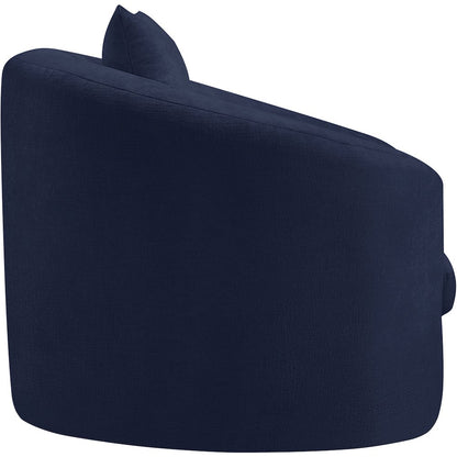 Penelope Navy Chenille Fabric Chair