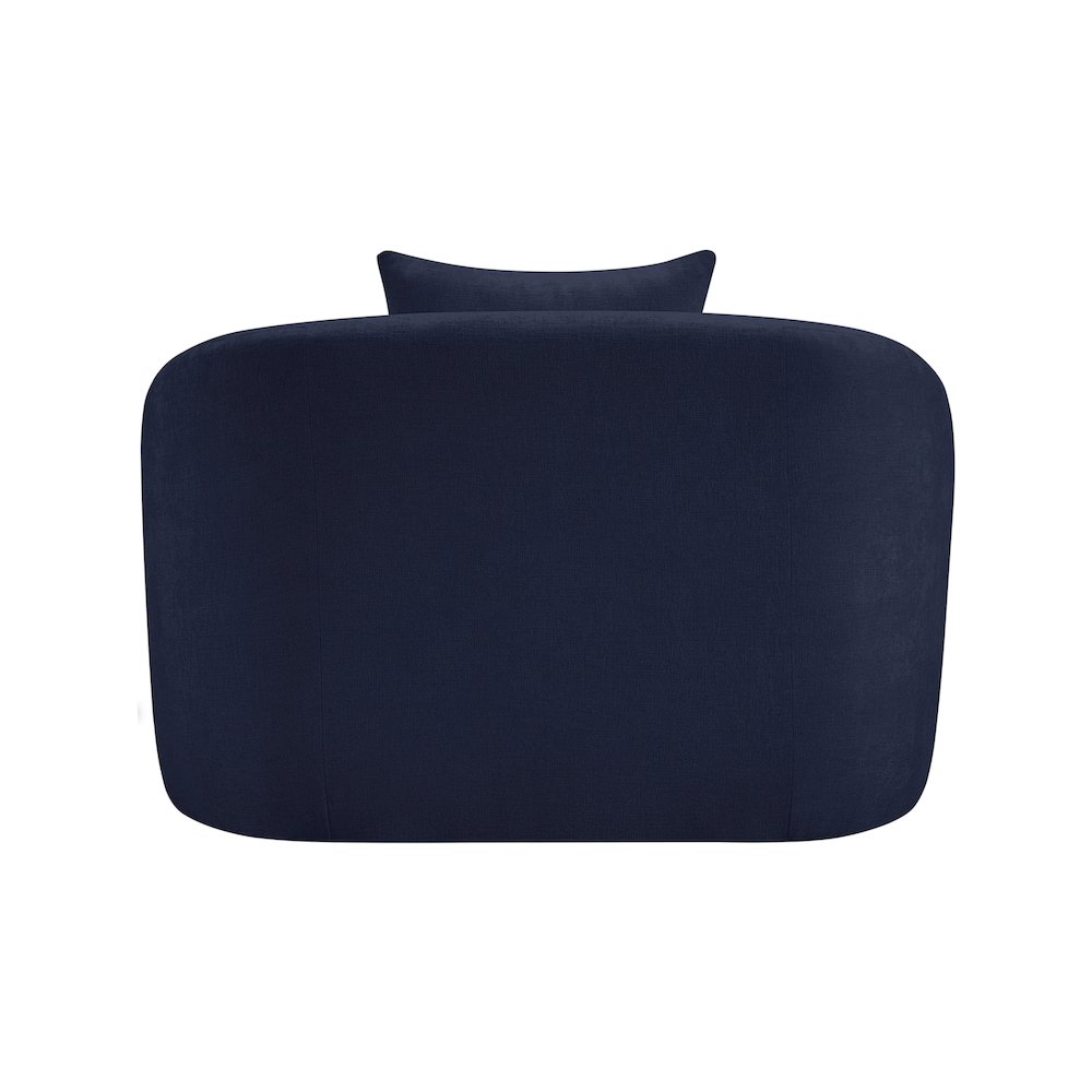 Penelope Navy Chenille Fabric Chair