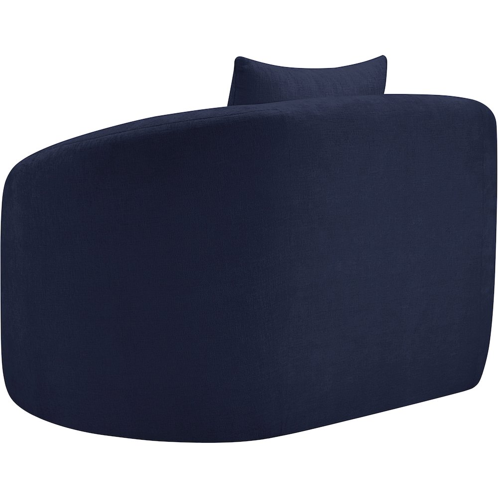 Penelope Navy Chenille Fabric Chair