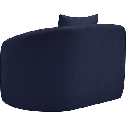 Penelope Navy Chenille Fabric Chair