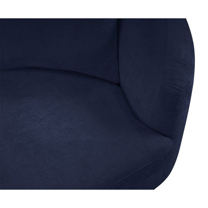 Penelope Navy Chenille Fabric Chair