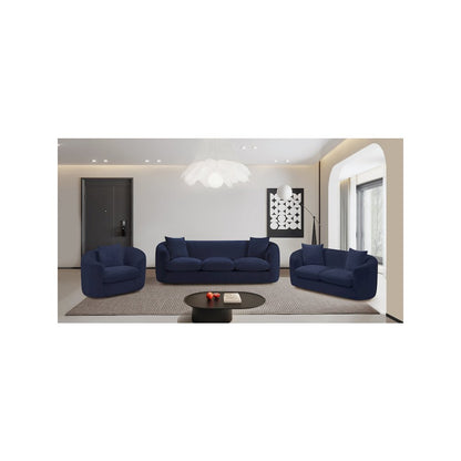 Penelope Navy Chenille Fabric Sofa