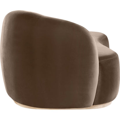 Gustavo Brown Velvet Upholstered Chaise