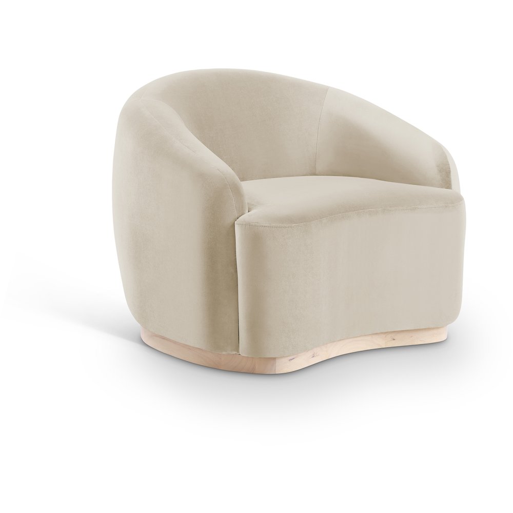 Gustavo Cream Velvet Upholstered Chair