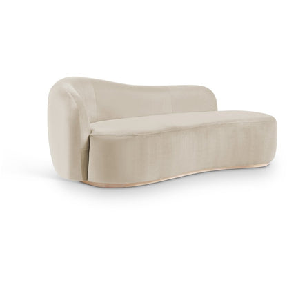 Gustavo Cream Velvet Upholstered Chaise