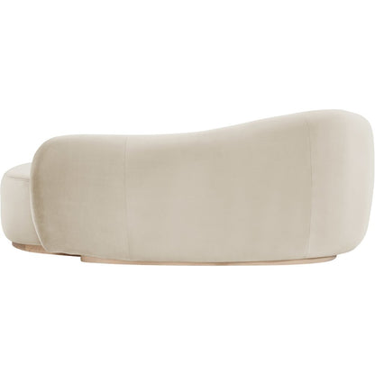 Gustavo Cream Velvet Upholstered Chaise