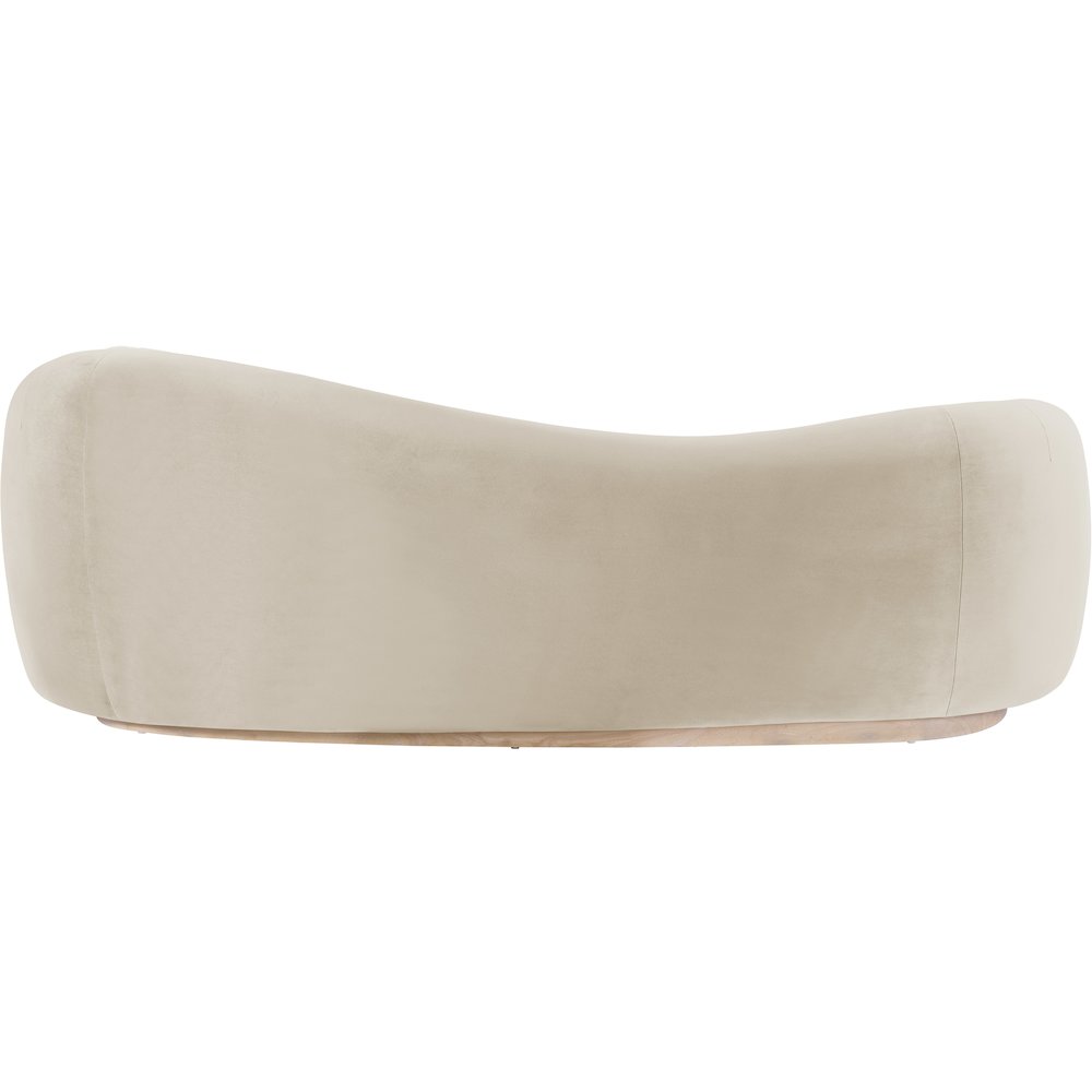 Gustavo 92.5" Cream Velvet Upholstered Sofa
