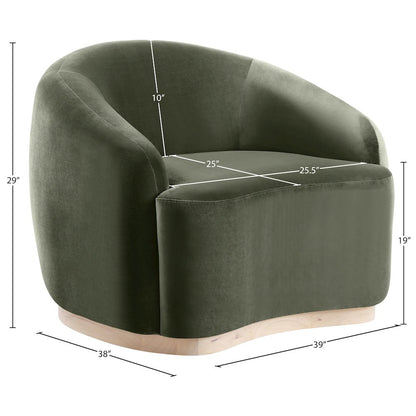 Gustavo Green Velvet Upholstered Chair