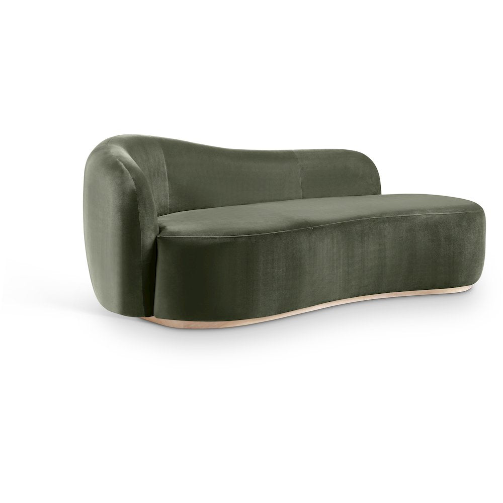 Gustavo Green Velvet Upholstered Chaise