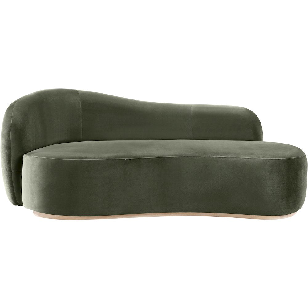 Gustavo Green Velvet Upholstered Chaise