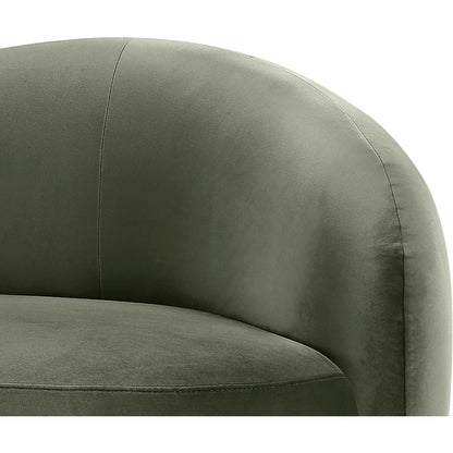 Gustavo Green Velvet Upholstered Chaise
