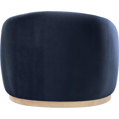 Gustavo Navy Velvet Upholstered Chair
