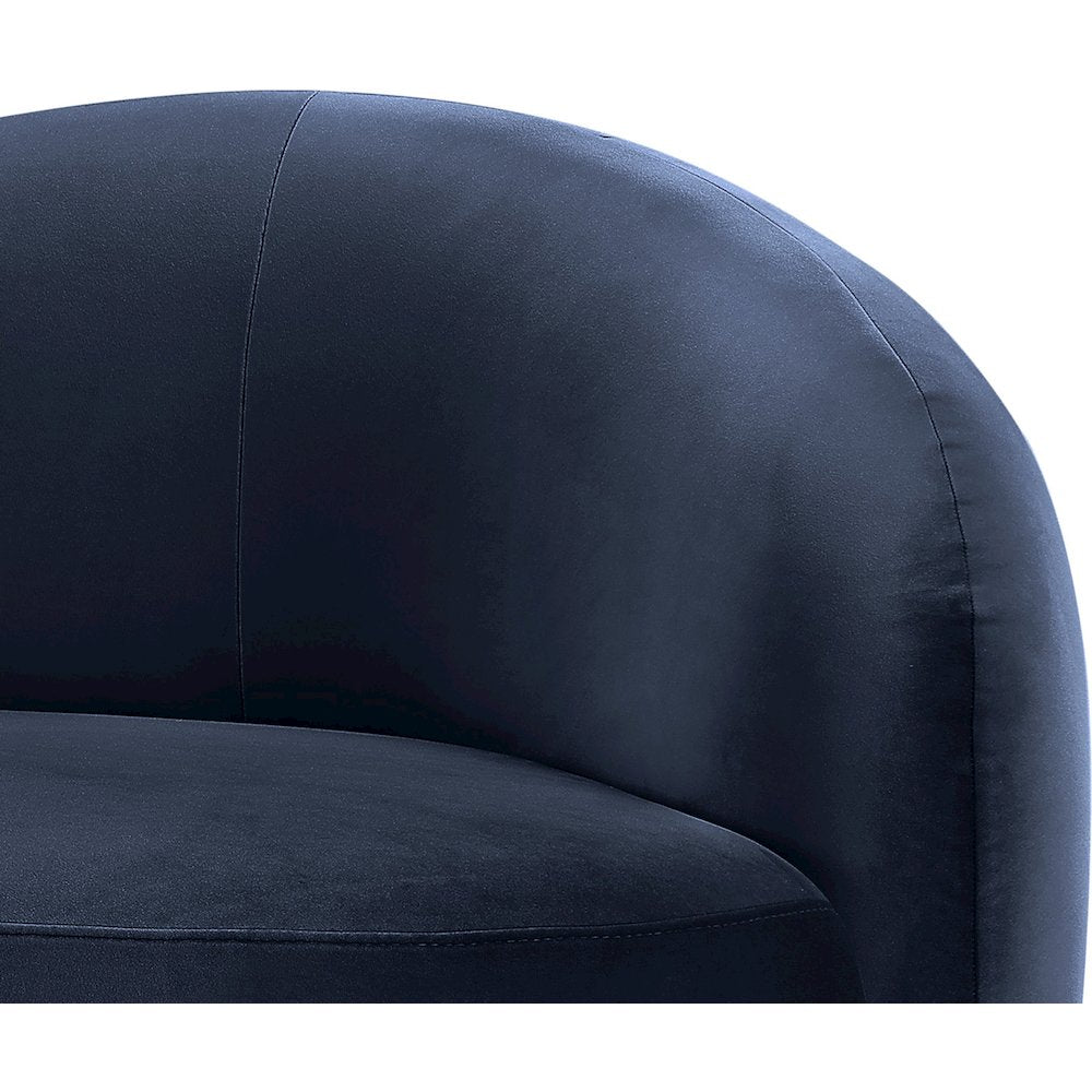 Gustavo Navy Velvet Upholstered Chaise