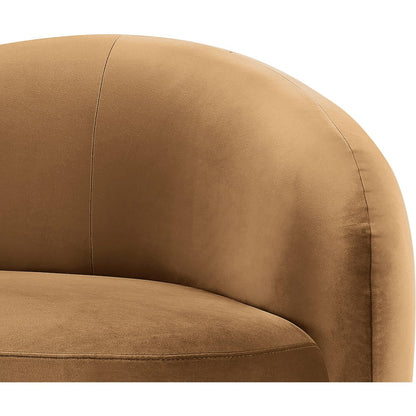 Gustavo Saddle Velvet Upholstered Chaise