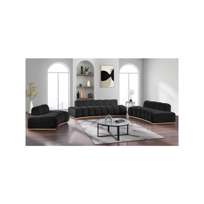 Jace Black Velvet Loveseat