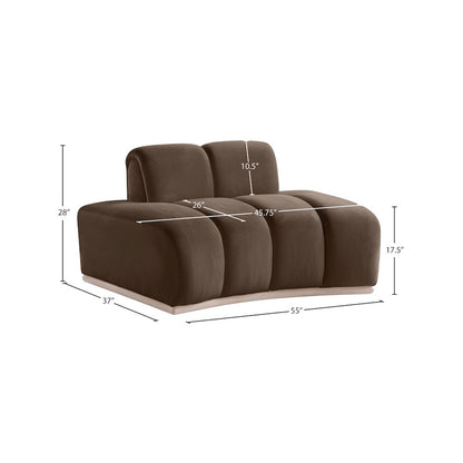 Jace Brown Velvet Chair