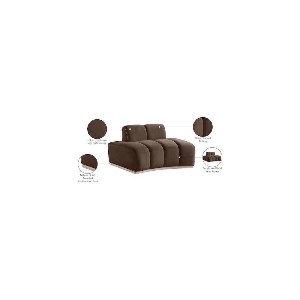 Jace Brown Velvet Chair
