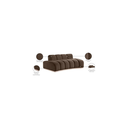 Jace Brown Velvet Loveseat