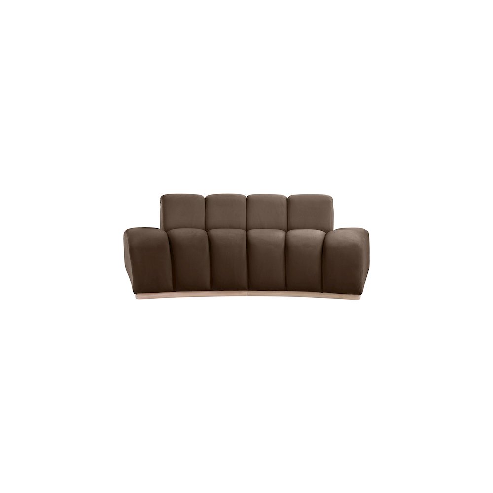 Jace Brown Velvet Loveseat