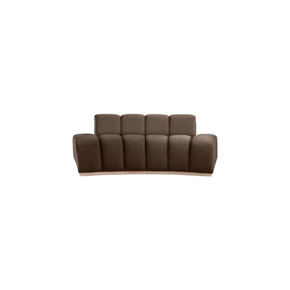 Jace Brown Velvet Loveseat