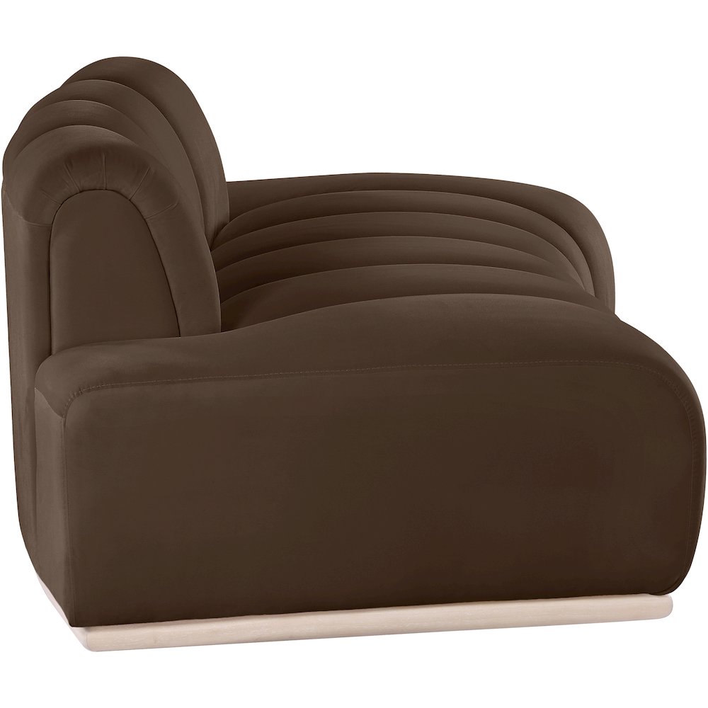 Jace Brown Velvet Loveseat