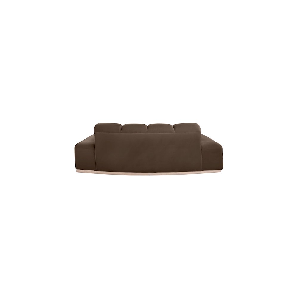 Jace Brown Velvet Loveseat