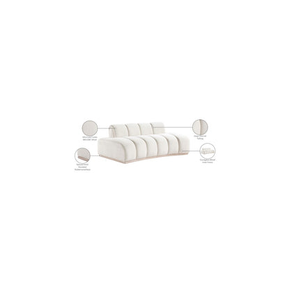 Jace Cream Velvet Loveseat