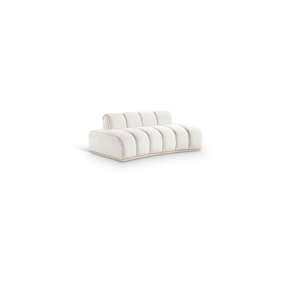 Jace Cream Velvet Loveseat