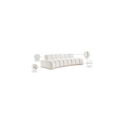 Jace Cream Velvet Sofa