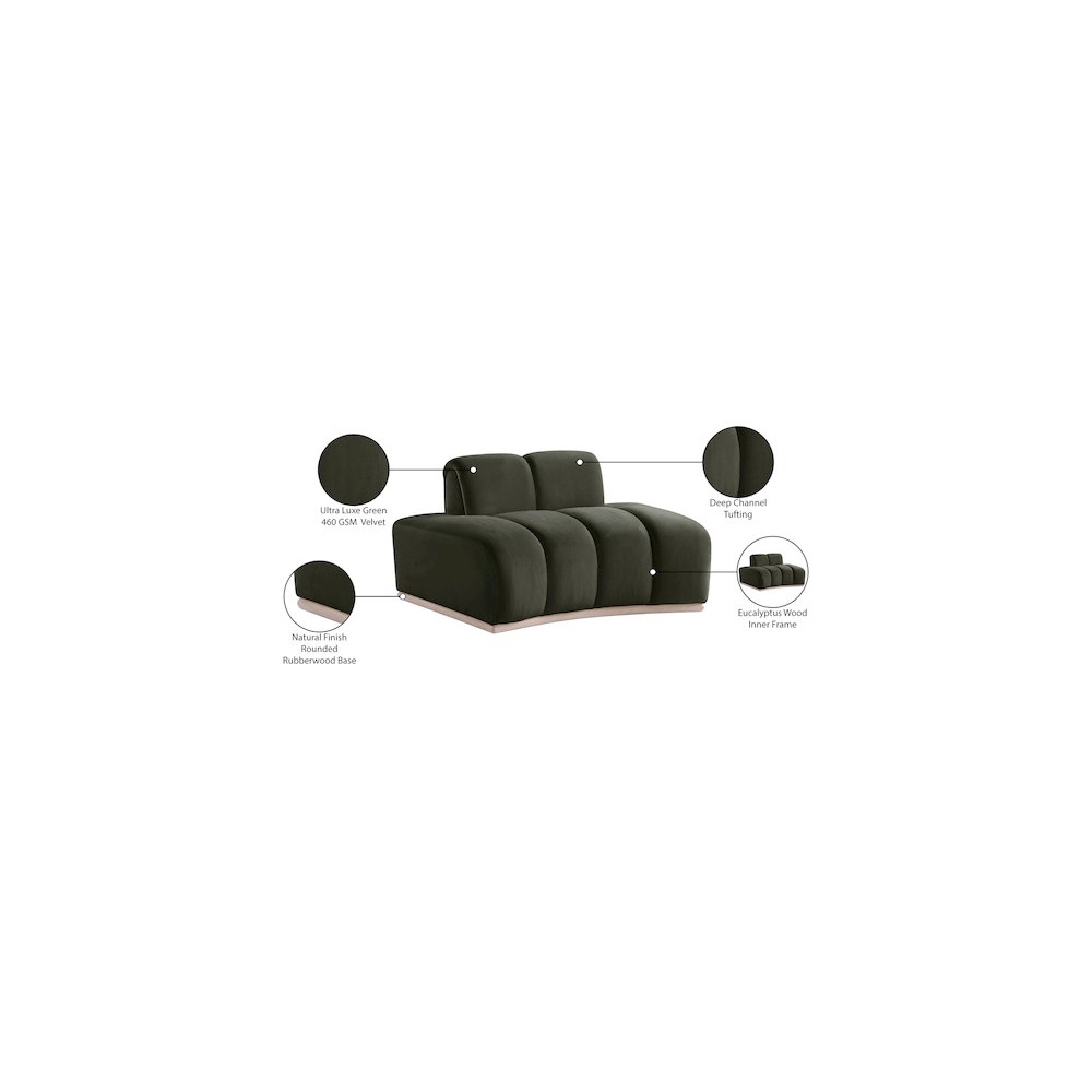 Jace Green Velvet Chair