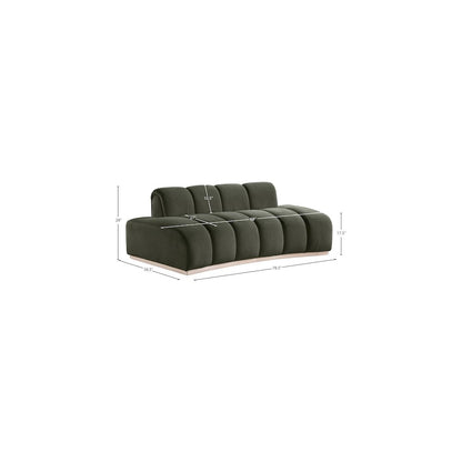 Jace Green Velvet Loveseat