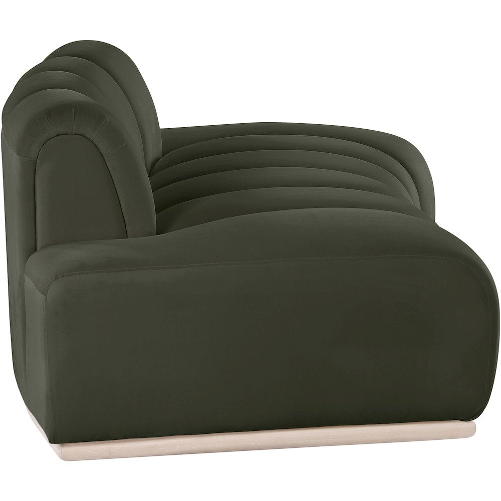 Jace Green Velvet Loveseat