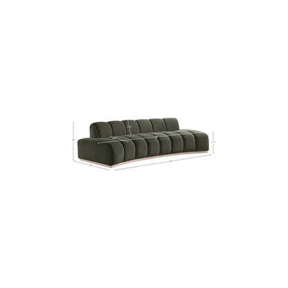 Jace Green Velvet Sofa