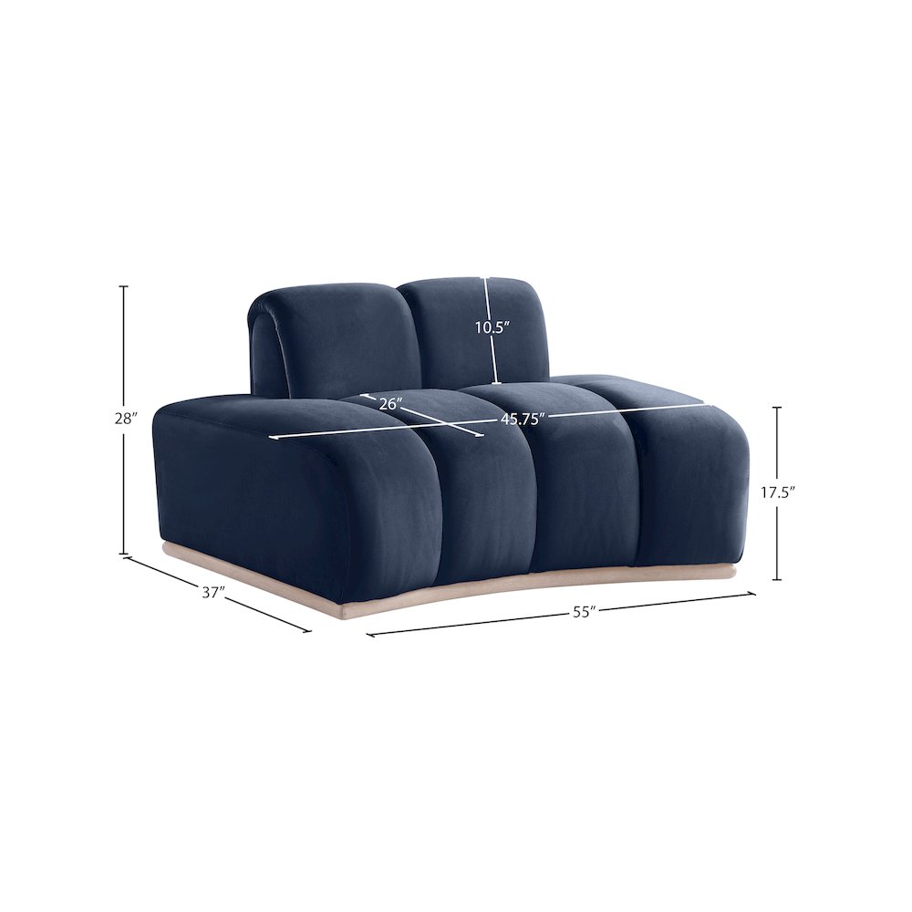 Jace Navy Velvet Chair