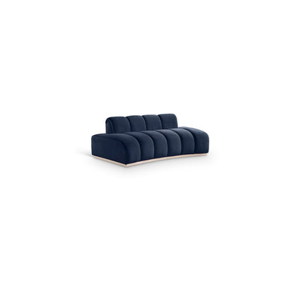Jace Navy Velvet Loveseat