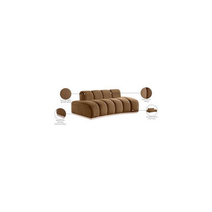 Jace Saddle Velvet Loveseat