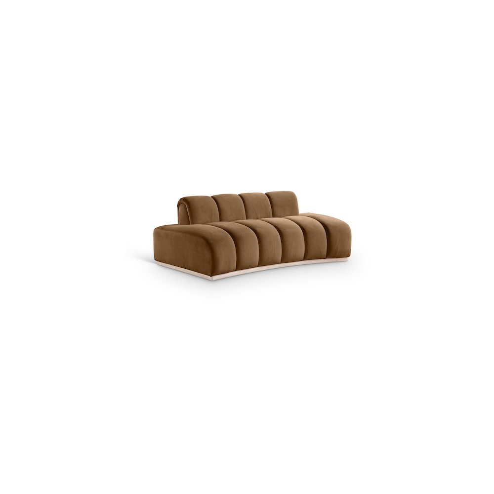 Jace Saddle Velvet Loveseat