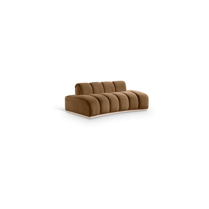 Jace Saddle Velvet Loveseat