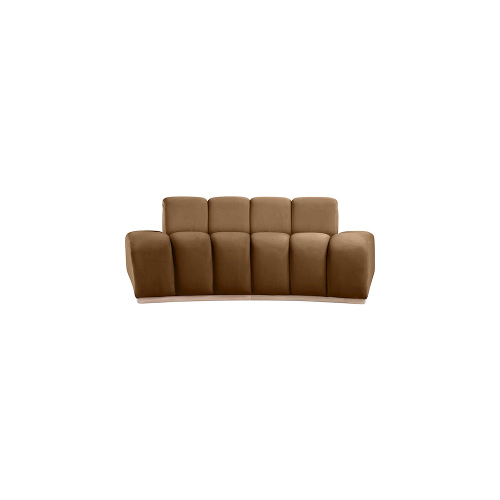 Jace Saddle Velvet Loveseat