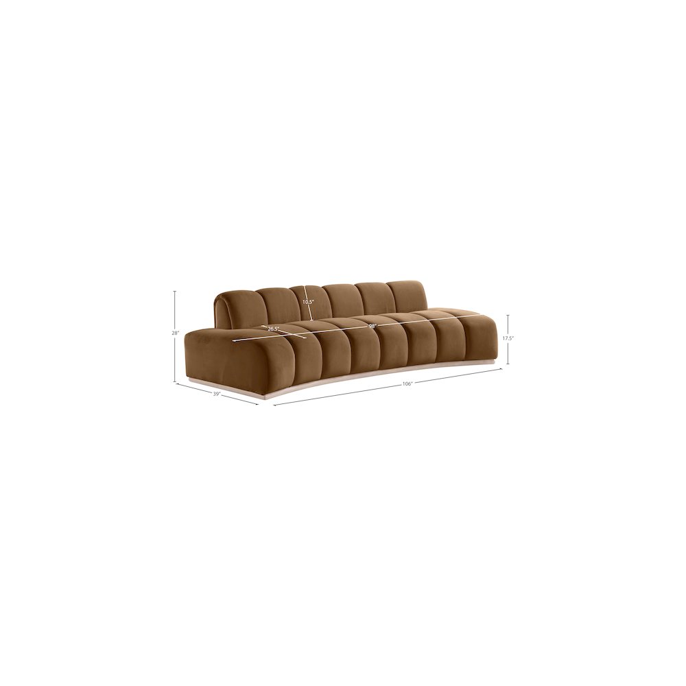 Jace Saddle Velvet Sofa