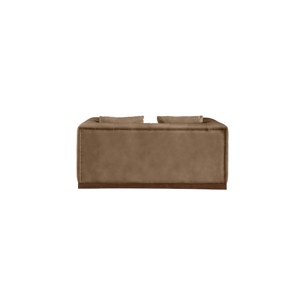 Mallina Brown Vegan Leather Loveseat