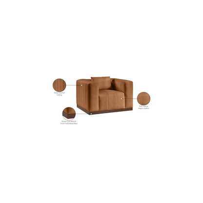 Mallina Cognac Vegan Leather Chair