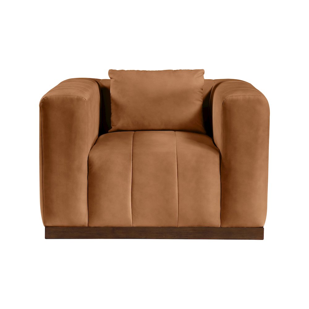 Mallina Cognac Vegan Leather Chair