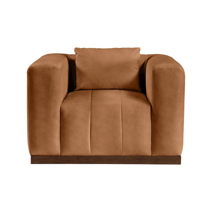 Mallina Cognac Vegan Leather Chair