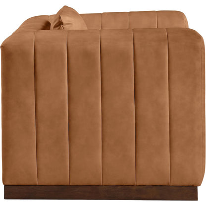 Mallina Cognac Vegan Leather Chair
